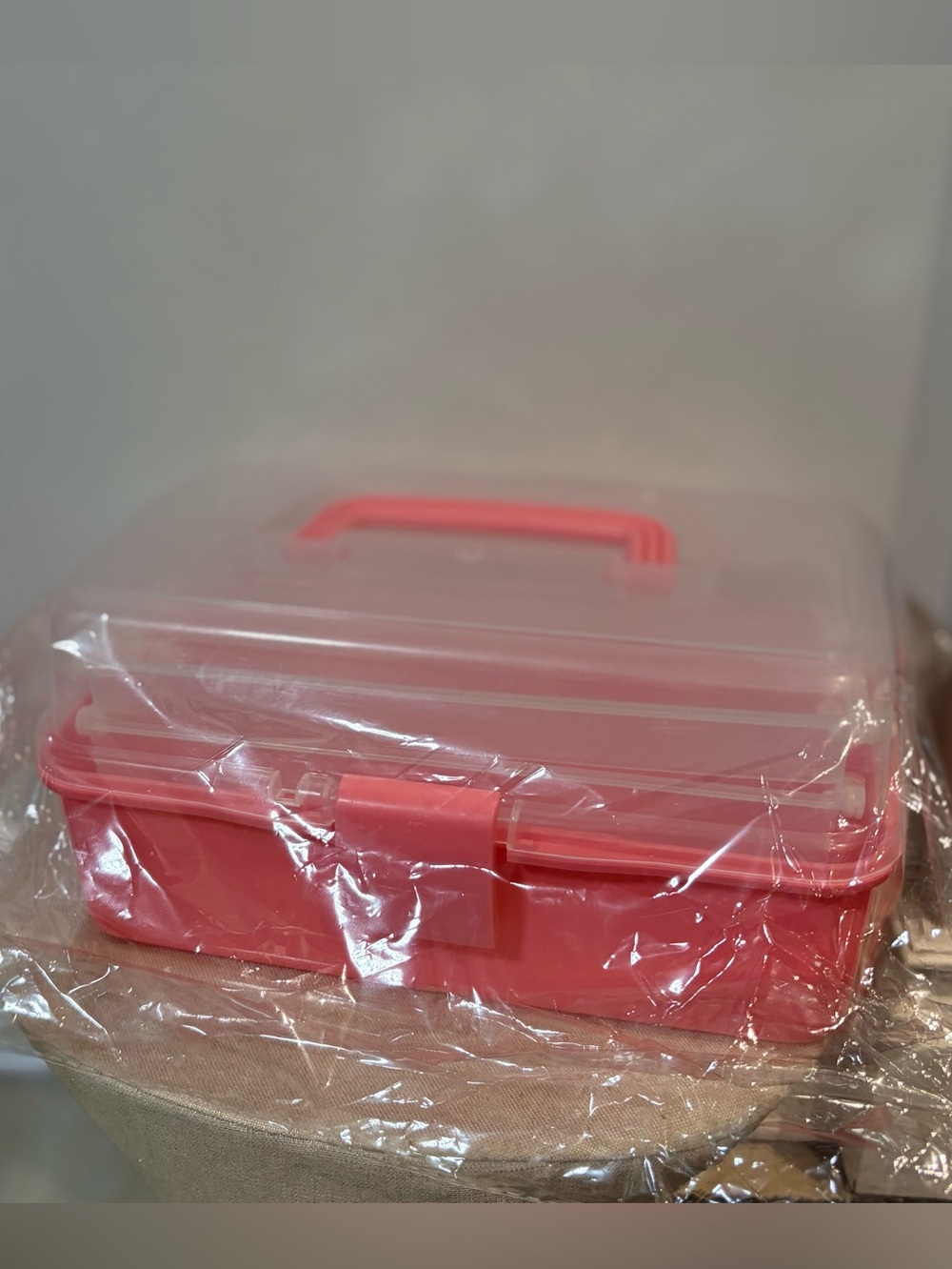 NWT Pink 3-Tier Plastic Craft and Makeup Storage - Picture 6 of 6